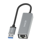 Convertisseur Aisens USB 3.0 vers Gigabit Ethernet 10/100/1000 MBPS - 15 cm - Gris
