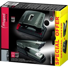 ✅ Maped Pack d'agrafeuse en métal A3545 + perceuse à métal A6203 - Agrafe jusqu'à 25 feuilles à la fois - P en stock
