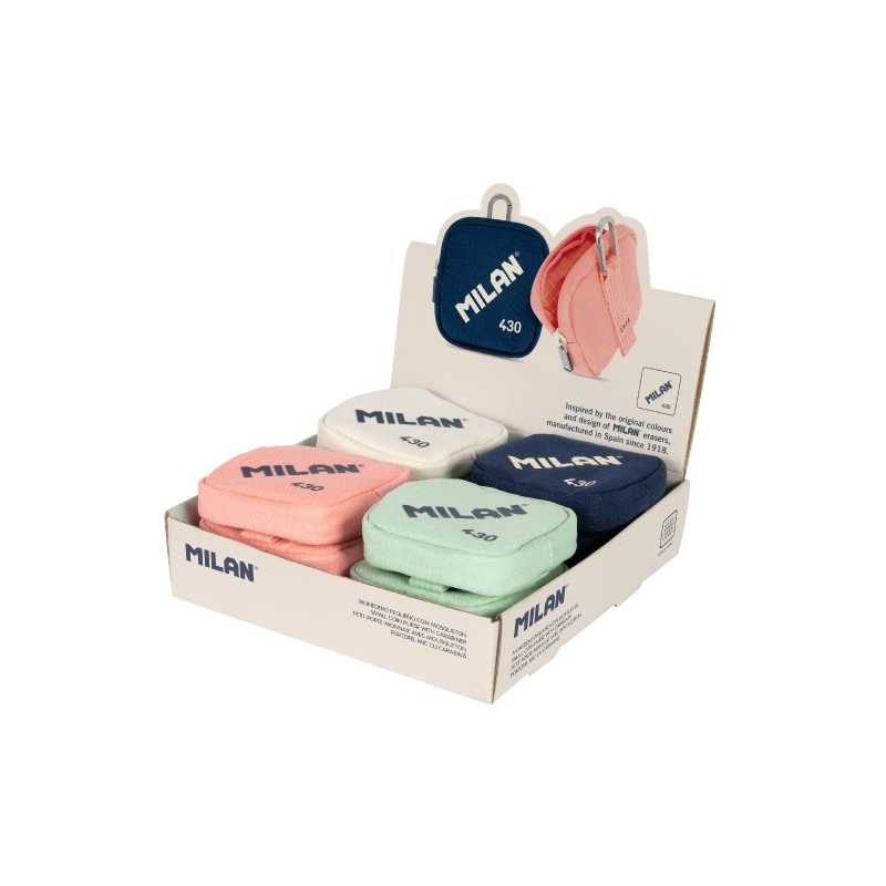 Présentoir Milan série 1918 430 avec 12 petits porte-monnaie - Taille du sac à main 10,3x10x2,5 cm - Fermeture à glissière