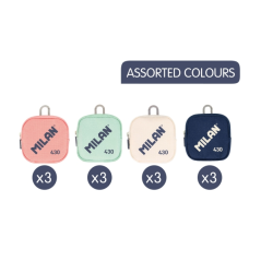 Présentoir Milan série 1918 430 avec 12 petits porte-monnaie - Taille du sac à main 10,3x10x2,5 cm - Fermeture à glissière