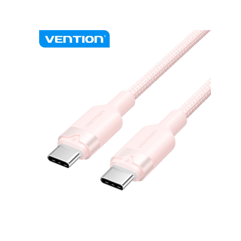 Câble USB 2.0 nickelé Vention - Puissance 60W - Courant max. 3A - Couleur rose