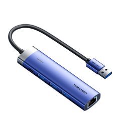 Vention Hub USB 3.0 5 en 1 - Transfert 5 Gbps - Port Ethernet Gigabit - Large Compatibilité - Contrôle Thermique Efficace