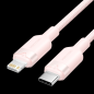 Câble de Charge USB-C/Lightning Vention - Aluminium Tressé - 480Mbps - 3A - 27W Max - 2m - Couleur Rose