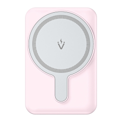 Vention PowerBank 5000mAh Magnétique Sans Fil - Charge Rapide 20W - Double USB-C - Écran Lumineux - Couleur Rose