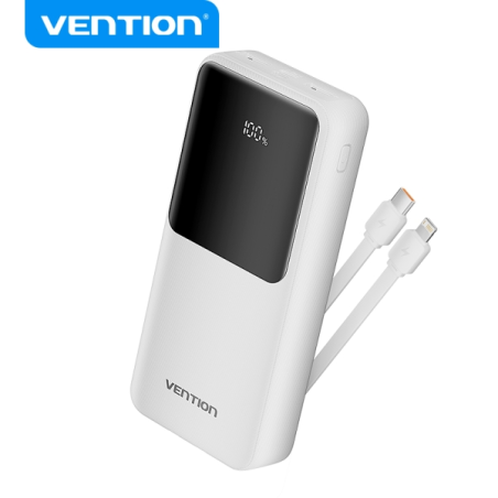 ✅ Vention Power Bank 20 000mAh - Plusieurs interfaces USB - Chargement rapide - Câble USB-C inclus - Couleur Bl en stock