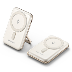 Batterie de secours magnétique sans fil Vention 10000mAh - USB Type-C - Charge rapide 20W - Entrée sans fil 15W - Matériau