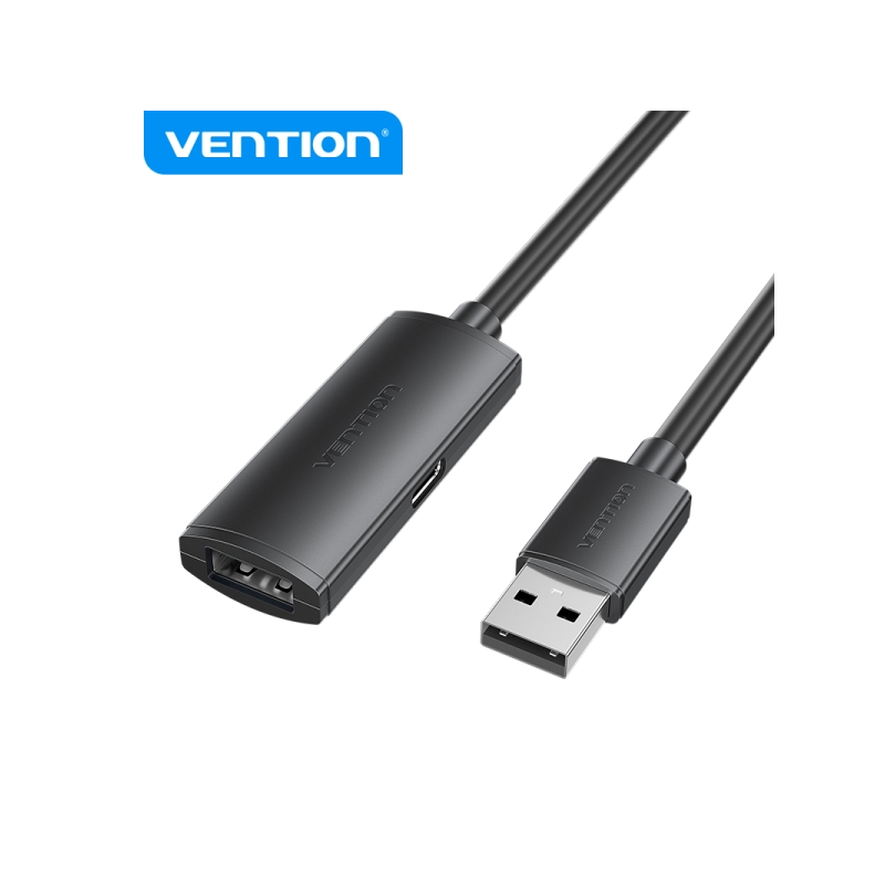 Câble d'extension USB 2.0 actif Vention - Transfert de données 480 Mbps - Connexion stable - Construction durable - Couleur