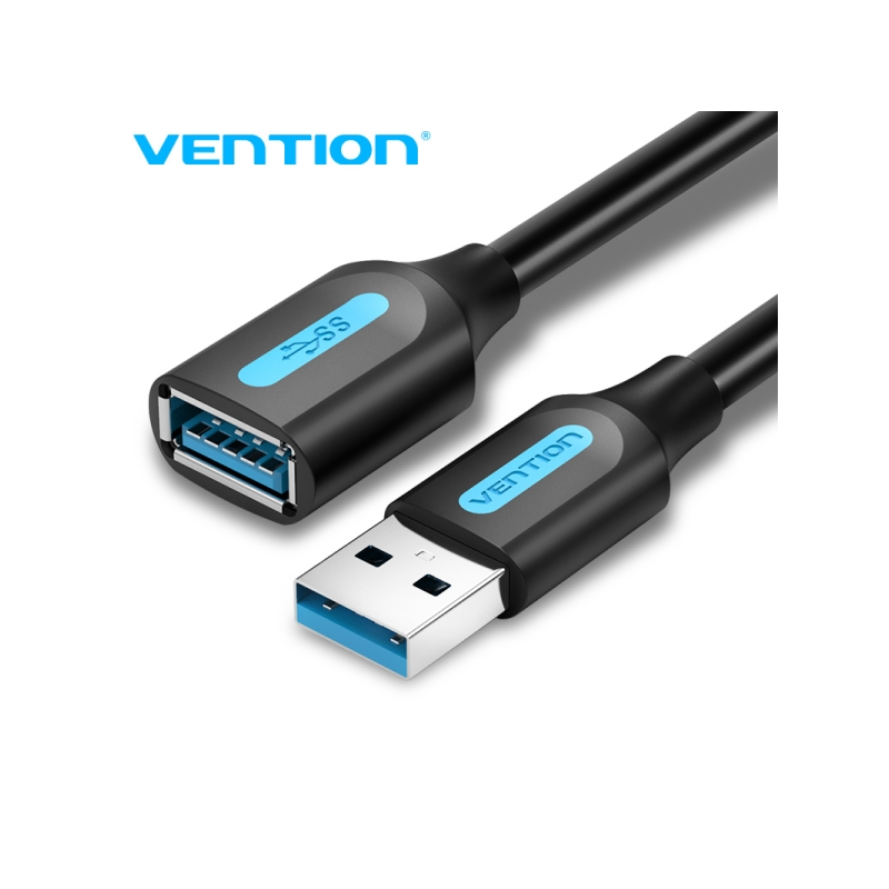 Extendeur USB 3.0 Vention CableTech Pro - Vitesse de transfert élevée - Conducteur en cuivre - Connexion sécurisée et stable