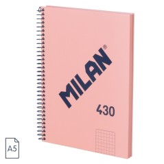 ✅ Cahier à Spirale Milan Serie 1918 Format A5 Grille 5x5mm - 80 Feuilles de 95 gr/m2 - Microperforé, 2 Trous - en stock