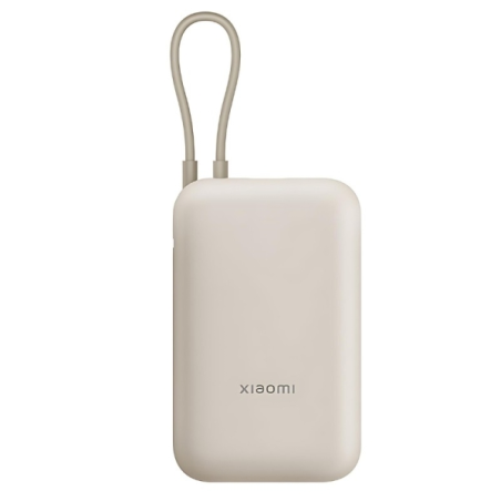 Batterie Externe/Power Bank Xiaomi 10000 mAh avec - Charge Rapide 22,5W - Câble de Charge Intégré - 1x Ports USB-A, 1x USB-C