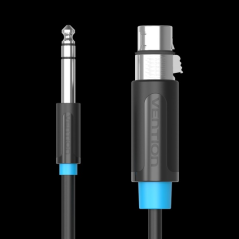 Câble Audio Vention - Jack 6,5 mm vers XLR - Connecteur Stéréo - Matériau PVC résistant - Haute Qualité Sonore - Couleur Noir