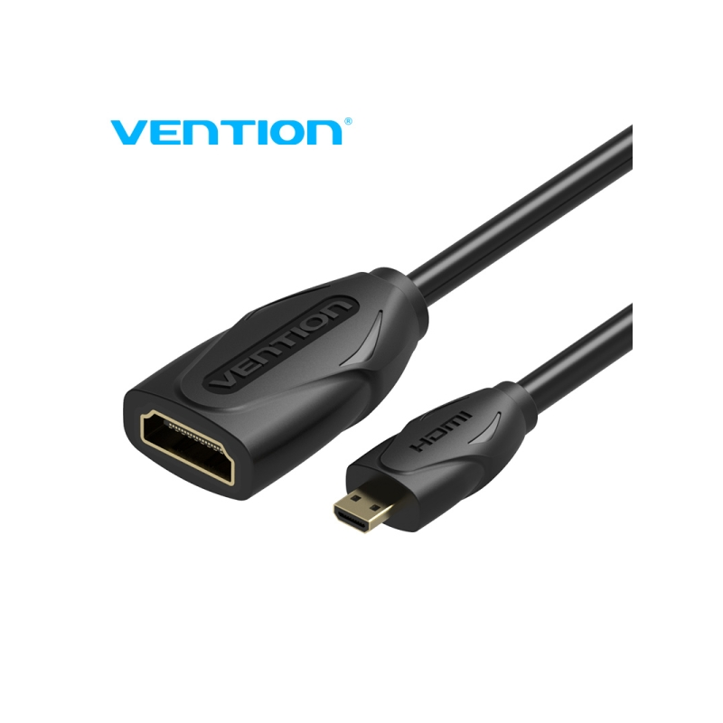Câble Micro HDMI Vention CableTech de haute qualité - Cuivre sans oxygène - 34AWG - Couleur noire