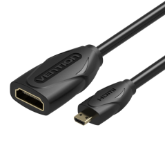 Câble Micro HDMI Vention CableTech de haute qualité - Cuivre sans oxygène - 34AWG - Couleur noire