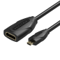 Câble Micro HDMI Vention CableTech de haute qualité - Cuivre sans oxygène - 34AWG - Couleur noire