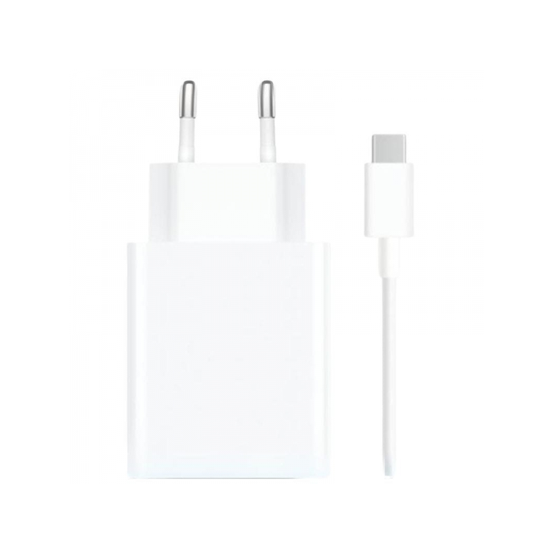 Chargeur Mural Xiaomi 120W HyperCharge Combo pour Smartphone USB-A 120W + Câble - Identification Intelligente de l'Appareil