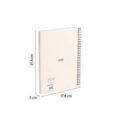 ✅ Cahier à Spirale Milan Serie 1918 Format A5 Grille 5x5mm - 80 Feuilles de 95 gr/m2 - Microperforé, 2 Trous - en stock