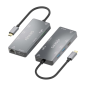 Aisens USB-C Dock 9 en 1 - USB-C vers 2xHDMI - 1xRJ45 - 2xUSB-A USB3.0 - 1xUSB-A USB2.0 - 1xUSB-C PD - 1xSD - 1xMicro SD - 15cm