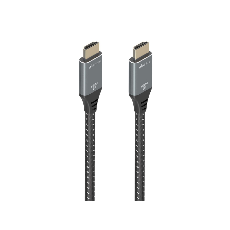 Câble HDMI Aisens V2.1 Ultra Haut Débit / HEC 8K@60Hz 48Gbps - A/MA/M - 5m - Couleur Gris