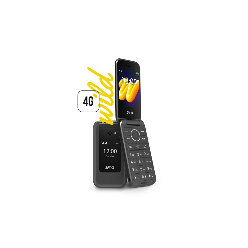 Téléphone portable SPC Wild 4G avec écran principal 2,8" extérieur 1,77" et coque - Appareil photo, radio FM, lampe de poche