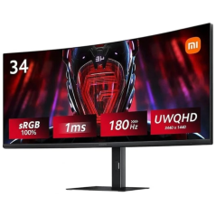 Moniteur de jeu Xiaomi G34WQi 34" LED incurvé UltraWide QHD 180 Hz FreeSync Premium - Réponse 1 ms - Rapport d'aspect 21:9