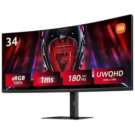 Moniteur de jeu Xiaomi G34WQi 34" LED incurvé UltraWide QHD 180 Hz FreeSync Premium - Réponse 1 ms - Rapport d'aspect 21:9