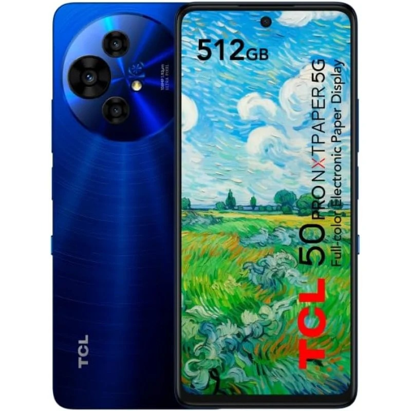 Smartphone TCL 50 Pro Nxtpaper 5G Écran 6,78" - 8 Go - 512 Go - Appareil photo 108MP - Batterie 5010mAh - Couleur Bleu