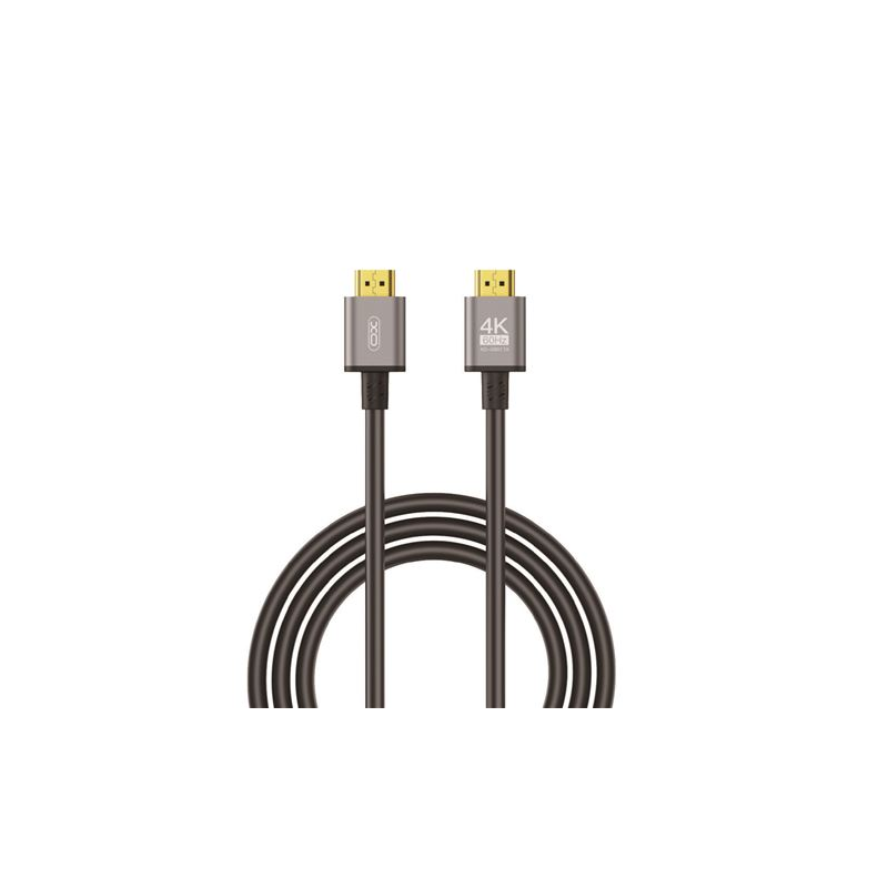 Câble HDMI XO - Résolution 4K - Haute vitesse - Connecteurs plaqués or - Compatible avec plusieurs appareils - Couleur noire