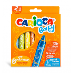 ✅ Carioca Lot de 8 crayons Baby 2+ - Super doux - Grande dimension pour une prise en main facile - Écriture flu en stock
