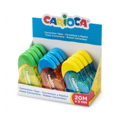 boîte correcteurs ruban Carioca colorés