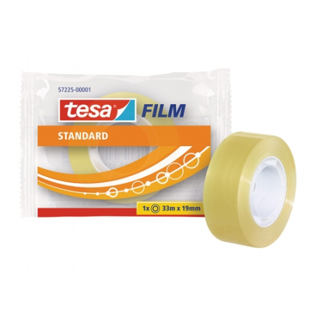 ✅ Tesa Tesafilm Ruban Adhésif Transparent Standard 19mmx33m - Bonne Adhérence et Haute Résistance aux UV - Sa en stock