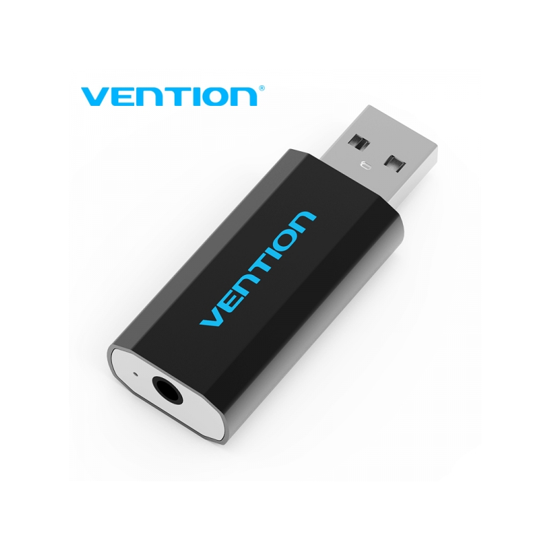 Carte son externe Vention USB vers CTIA - Noir métallisé