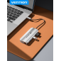 Station d'accueil Vention 5 en 1 USB-C vers HDMI/3xUSB3.0/PD - 0,15m - Aluminium gris
