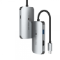 Station d'accueil Vention 4 en 1 USB-C vers HDMI 4K/VGA/USB 3.0/PD - 0,15m - Aluminium gris