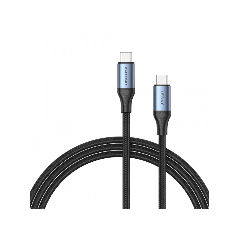 Câble Vention USB-C 4.0 Mâle vers USB-C Mâle - 1 m - Gris