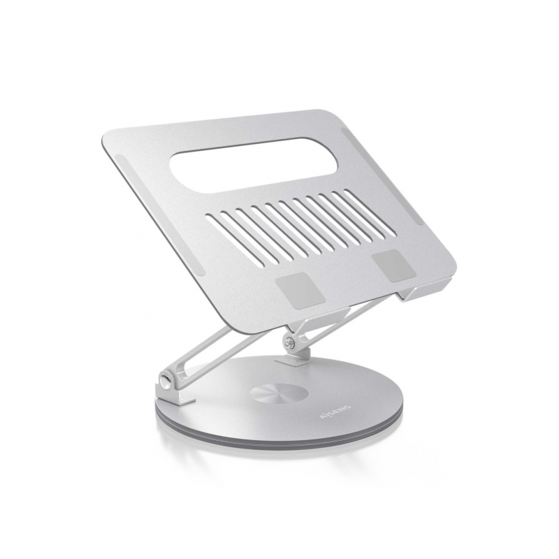 Aisens XL Support de Bureau Rotatif et Ajustable pour Ordinateur Portable ou Tablette - Alliage d'Aluminium - Rotation 360°