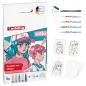 Edding Set Manga Acrylique 4 Feutres 5300 + Accessoires