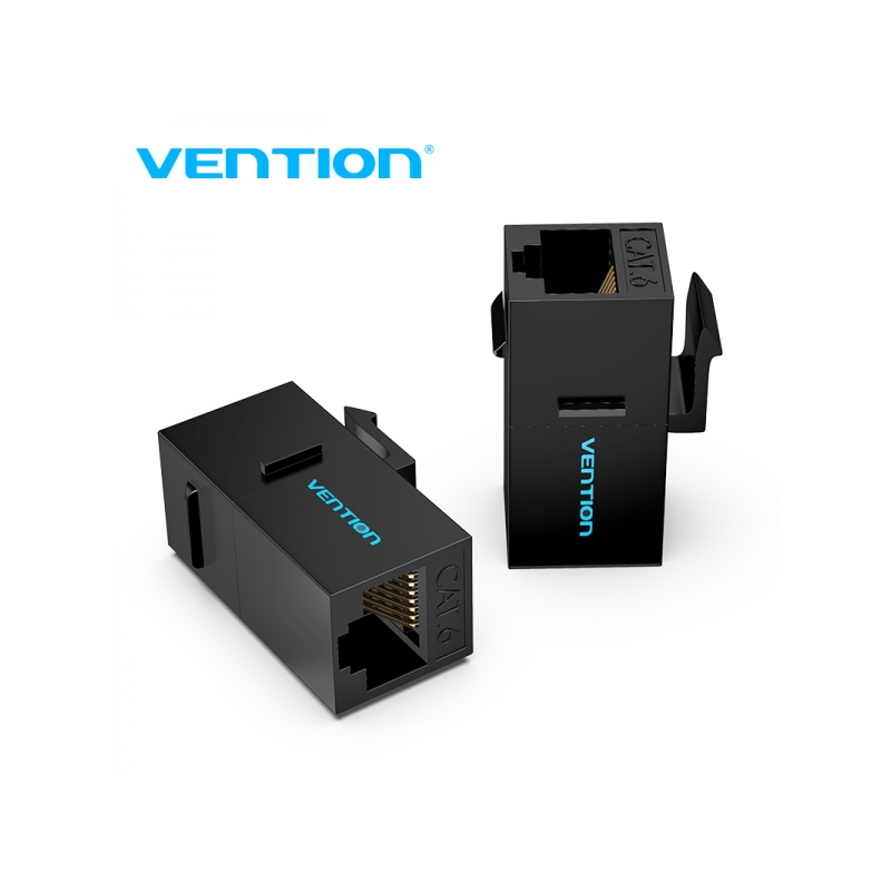 Vention Pack de 5 adaptateurs de connecteur UTP RJ45 femelle vers femelle Cat6 - Couleur noire
