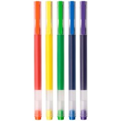 ✅ Xiaomi Pack de 5 Stylos Gel Haute Capacité - Pointe 0,5 mm - Haute Capacité - Séchage Rapide - Couleurs Ass en stock