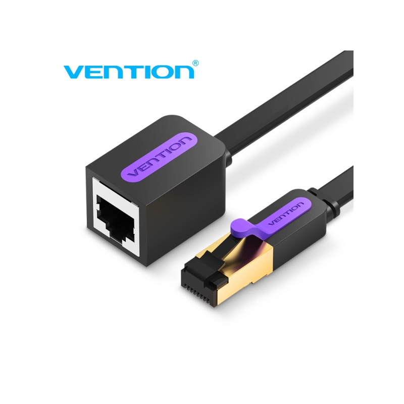 Câble d'extension réseau Vention UTP RJ45 Cat.7 - 10 m - Couleur noire