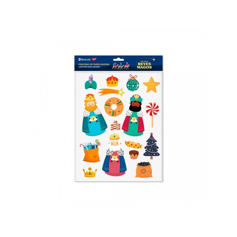 Bismark Lot de stickers muraux de Noël – Comprend les 3 sages – Motifs assortis