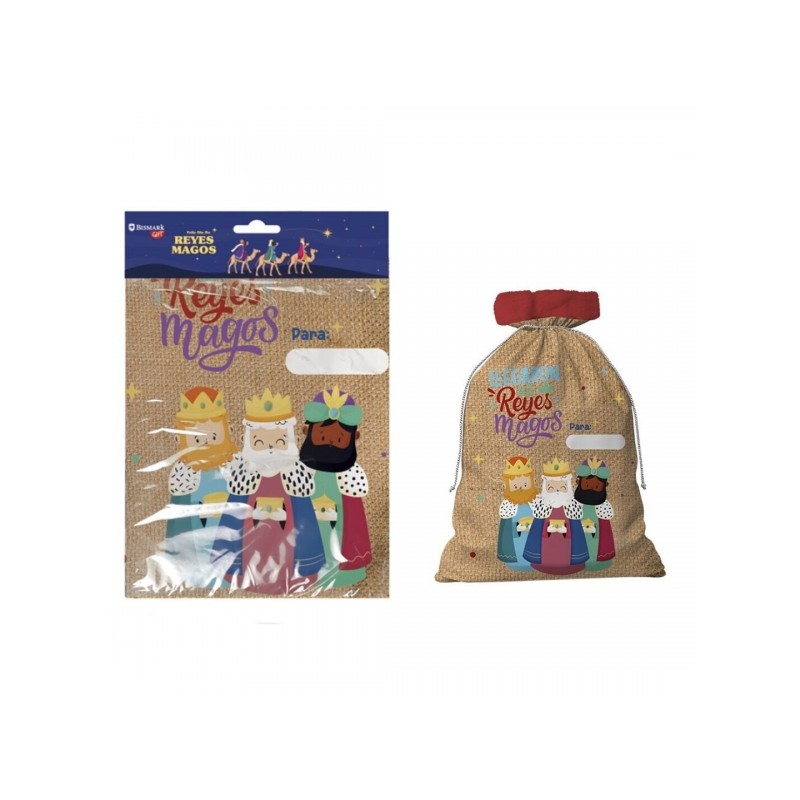 Sac cadeau Bismark avec motif trois sages – Étiquette pour le personnaliser