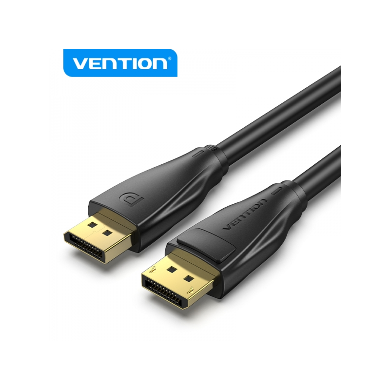 Câble Vention Displayport Mâle vers Displayport Mâle 1.4 8K - 1m - Couleur Noir