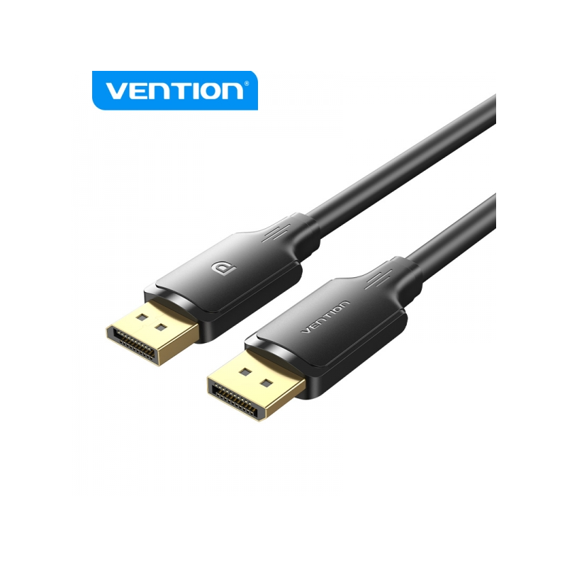 Câble Vention DisplayPort Mâle vers DisplayPort Mâle 1.2 4K - 10m - Couleur Noir