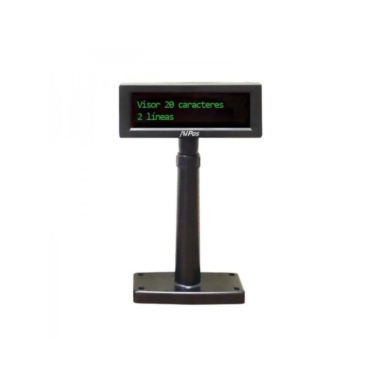 AVPos Viewer VFD220 - 2 lignes de 20 caractères - Couleur écran vert - 267 types de caractères internationaux - USB - Couleur