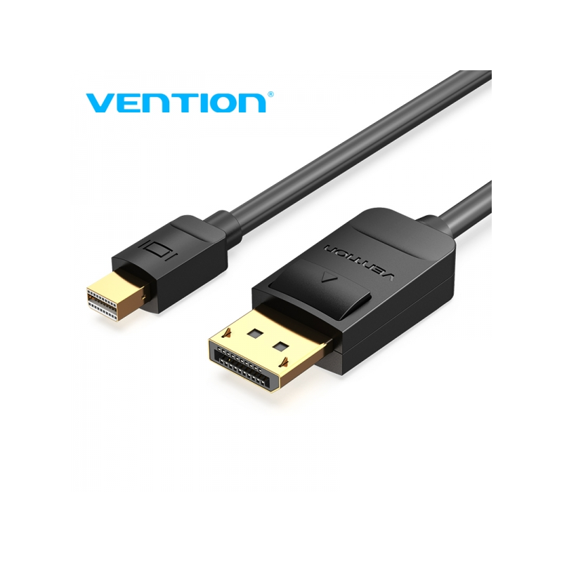 Câble Vention Mini DP Mâle vers DP Mâle 1.2 4K - 1,5m - Couleur Noir
