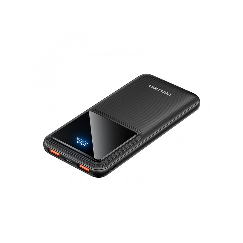 Vention Powerbank Batterie 10000mAh 22.5W USB (C+A+A) avec écran LED - Couleur Noir