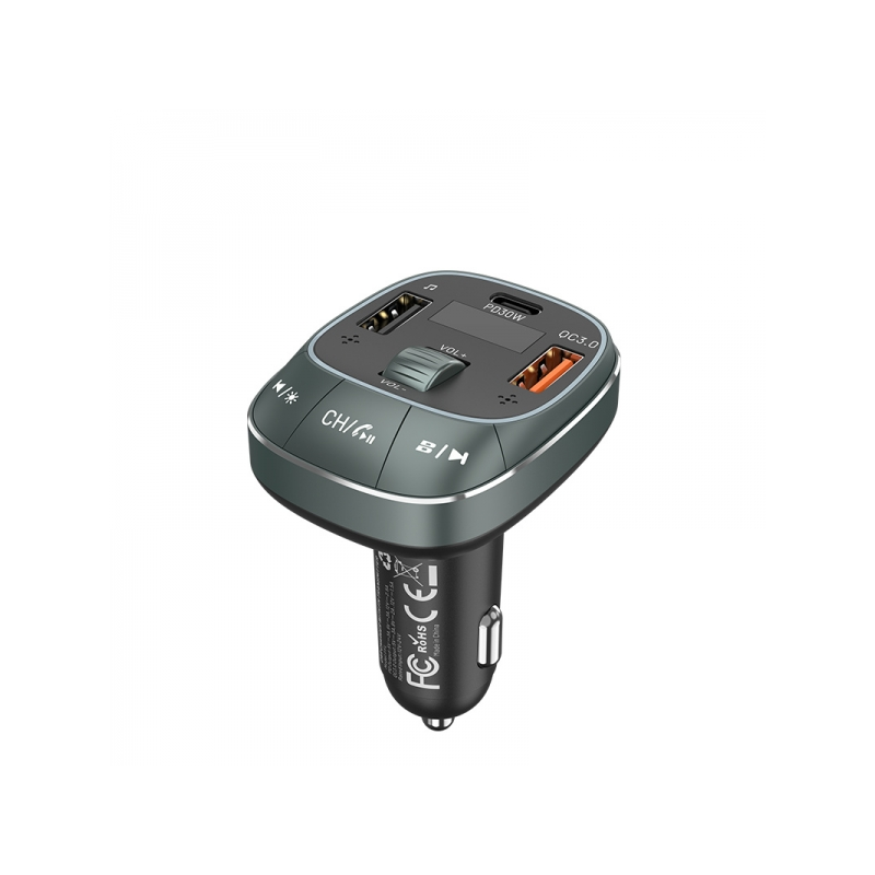 Émetteur FM/MP3/Bluetooth Vention - 1xUSB-Type C vers 2xUSB - 30W