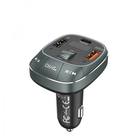 Émetteur FM/MP3/Bluetooth Vention - 1xUSB-Type C vers 2xUSB - 30W