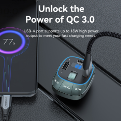 Émetteur FM/MP3/Bluetooth Vention - 1xUSB-Type C vers 2xUSB - 30W