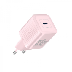 ✅ Chargeur Mural Vention GaN USB-C 20W - Chargement Rapide UE - Couleur Rose couleur Rosa en stock
